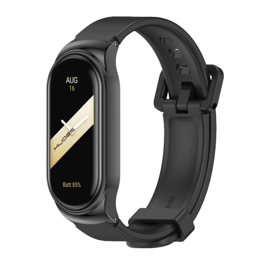 For Xiaomi Mi Band 8 Mijobs CS Case Silicone Watch Band(Black) - Watch Bands by MIJOBS | Online Shopping UK | buy2fix
