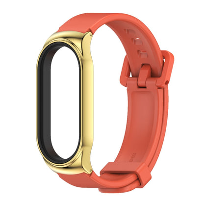 For Xiaomi Mi Band 8 Mijobs CS Case Silicone Watch Band(Orange Gold) - Watch Bands by MIJOBS | Online Shopping UK | buy2fix
