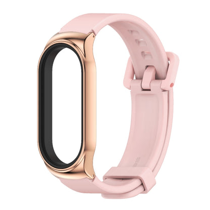 For Xiaomi Mi Band 8 Mijobs CS Case Silicone Watch Band(Pink Rose Gold) - Watch Bands by MIJOBS | Online Shopping UK | buy2fix