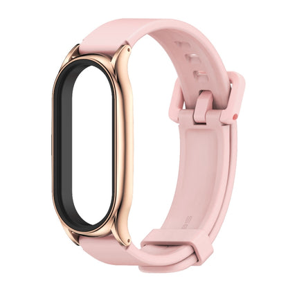 For Xiaomi Mi Band 8 Mijobs Plus Case Silicone Watch Band(Pink Rose Gold) - Watch Bands by MIJOBS | Online Shopping UK | buy2fix