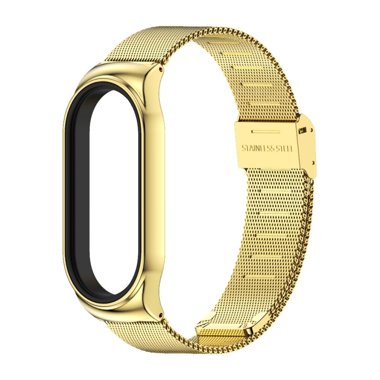 For Xiaomi Mi Band 8 Mijobs CS Case Milan Buckle Metal Watch Band(Gold) - Watch Bands by MIJOBS | Online Shopping UK | buy2fix