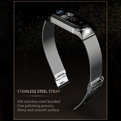 For Xiaomi Mi Band 8 Mijobs CS Case Milan Buckle Metal Watch Band(Silver) - Watch Bands by MIJOBS | Online Shopping UK | buy2fix