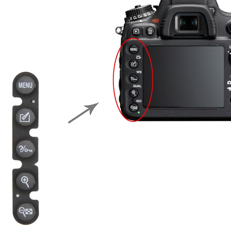 For Nikon D7200 Menu Button Cap by buy2fix