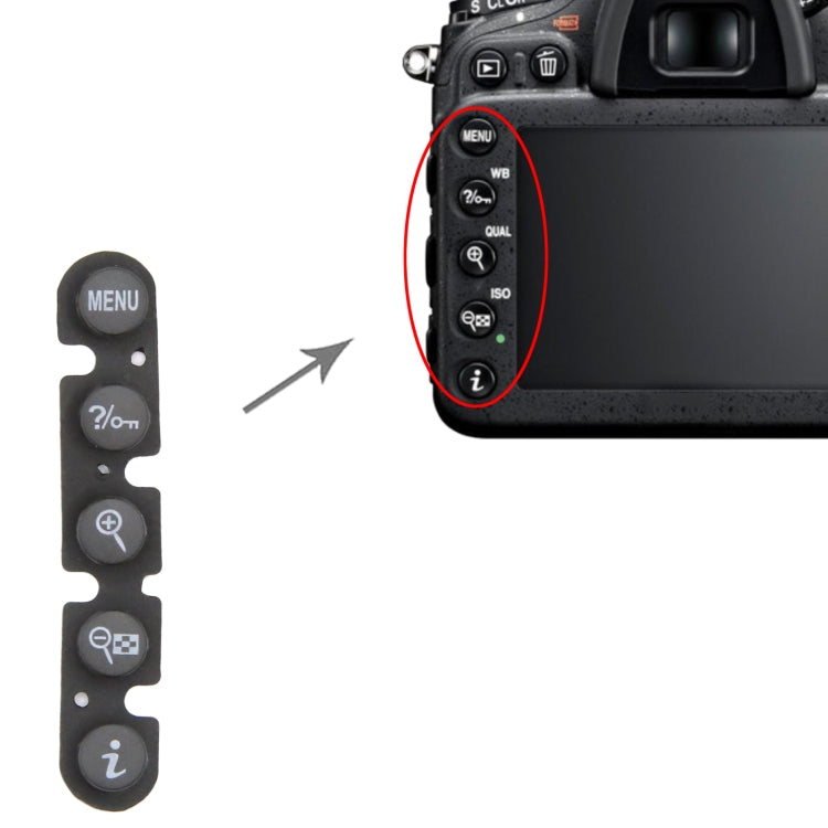 For Nikon D7000 Menu Button Cap by buy2fix