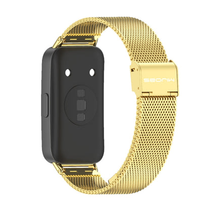 For Huawei Band 8 / 9 / 10 Mijobs Milan Buckle Stainless Steel Watch Band(Gold) - Watch Bands by MIJOBS | Online Shopping UK | buy2fix