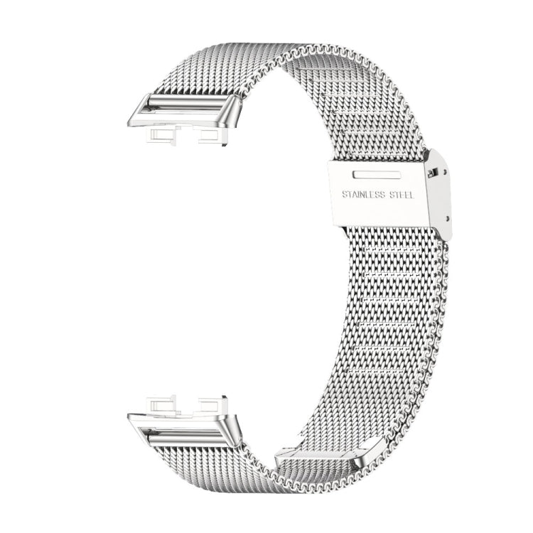 For Huawei Band 8 / 9 / 10 Mijobs Milan Buckle Stainless Steel Watch Band(Silver) - Watch Bands by MIJOBS | Online Shopping UK | buy2fix