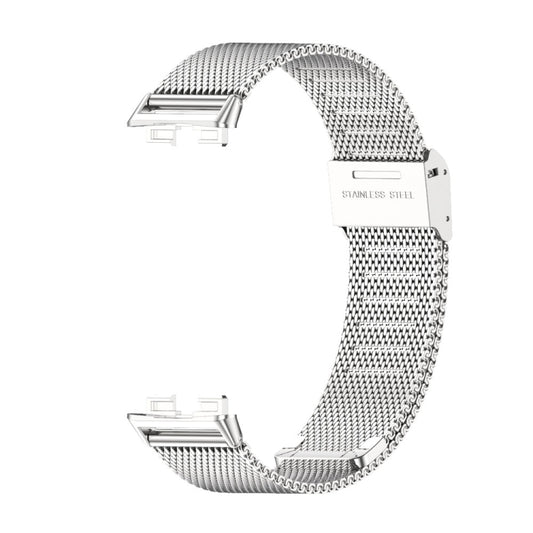 For Huawei Band 8 / 9 / 10 Mijobs Milan Buckle Stainless Steel Watch Band(Silver) - Watch Bands by MIJOBS | Online Shopping UK | buy2fix