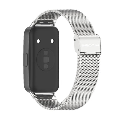 For Huawei Band 8 / 9 / 10 Mijobs Milan Buckle Stainless Steel Watch Band(Silver) - Watch Bands by MIJOBS | Online Shopping UK | buy2fix