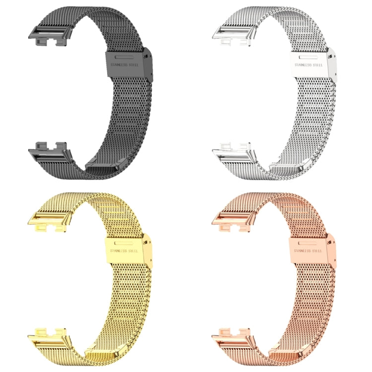 For Huawei Band 8 / 9 / 10 Mijobs Milan Buckle Stainless Steel Watch Band(Silver) - Watch Bands by MIJOBS | Online Shopping UK | buy2fix