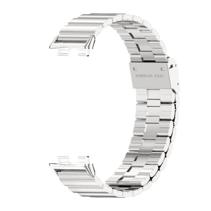 For Huawei Band 8 / 9 / 10 Mijobs Bamboo Buckle Stainless Steel Watch Band(Silver) - Watch Bands by MIJOBS | Online Shopping UK | buy2fix