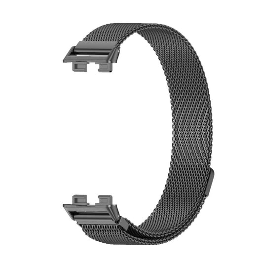 For Huawei Band 8 / 9 / 10 Mijobs Milan Magnetic Stainless Steel Watch Band(Black) - Watch Bands by MIJOBS | Online Shopping UK | buy2fix