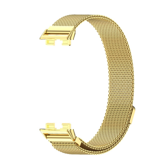 For Huawei Band 8 / 9 / 10 Mijobs Milan Magnetic Stainless Steel Watch Band(Gold) - Watch Bands by MIJOBS | Online Shopping UK | buy2fix