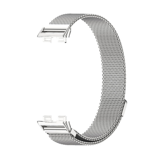For Huawei Band 8 / 9 / 10 Mijobs Milan Magnetic Stainless Steel Watch Band(Silver) - Watch Bands by MIJOBS | Online Shopping UK | buy2fix