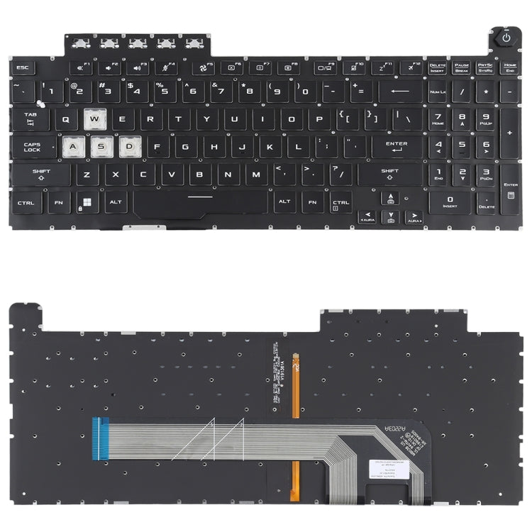 For Asus TUF Gaming F15 FX506 FA506 US Version Backlight Laptop Keyboard(Black) by buy2fix