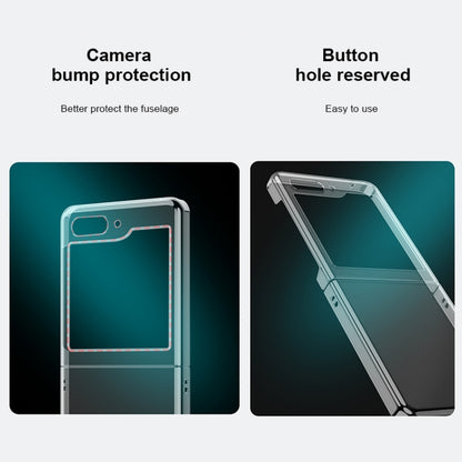 For Samsung Galaxy Z Flip5 Transparent PC Shockproof Phone Case - Galaxy Phone Cases by buy2fix | Online Shopping UK | buy2fix