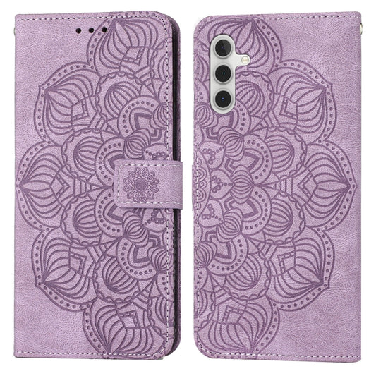 For Samsung Galaxy S23 FE 5G Mandala Embossed Flip Leather Phone Case(Purple) - Galaxy S23 FE 5G Cases by buy2fix | Online Shopping UK | buy2fix