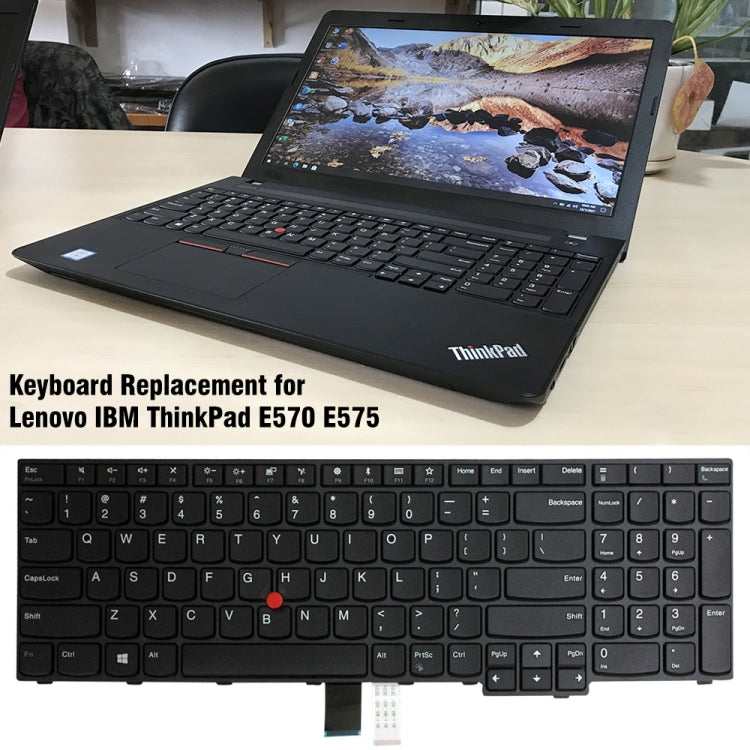 For Lenovo IBM ThinkPad E570 E575 US Version Laptop Keyboard - Lenovo Spare Parts by buy2fix | Online Shopping UK | buy2fix