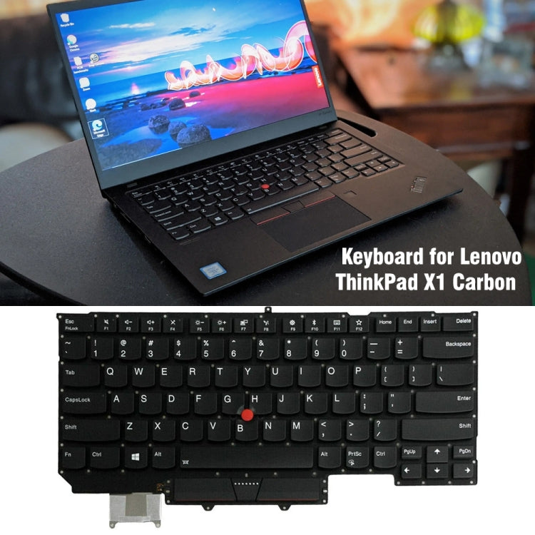 For Lenovo ThinkPad X1C 2017 US Version Laptop Keyboard - Lenovo Spare Parts by buy2fix | Online Shopping UK | buy2fix