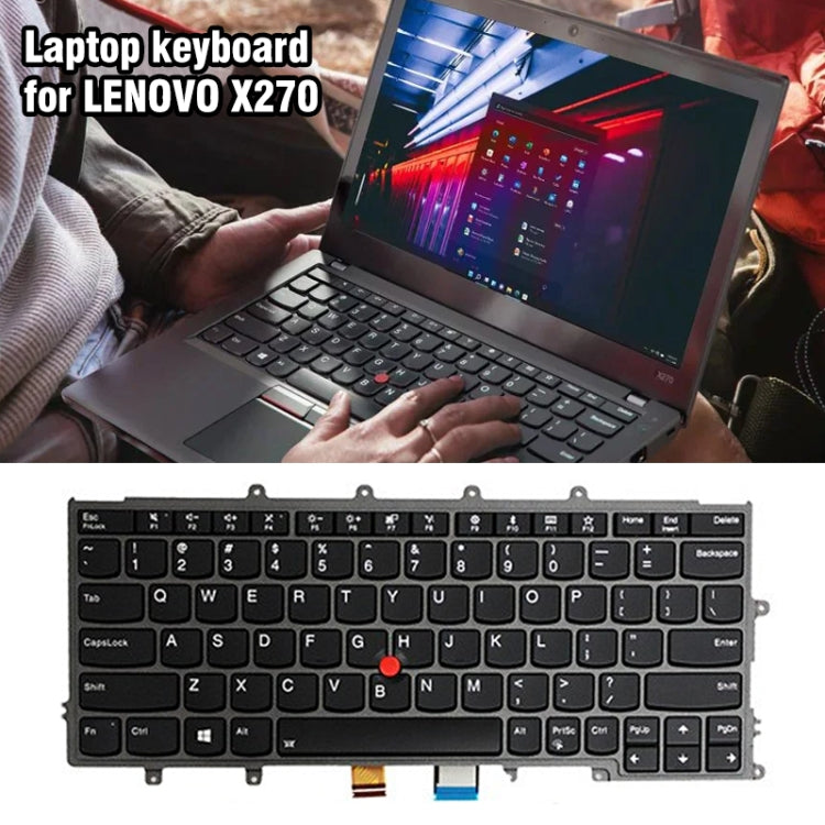 For Lenovo X270 US Version Backlight Laptop Keyboard with Pointing - Lenovo Spare Parts by buy2fix | Online Shopping UK | buy2fix