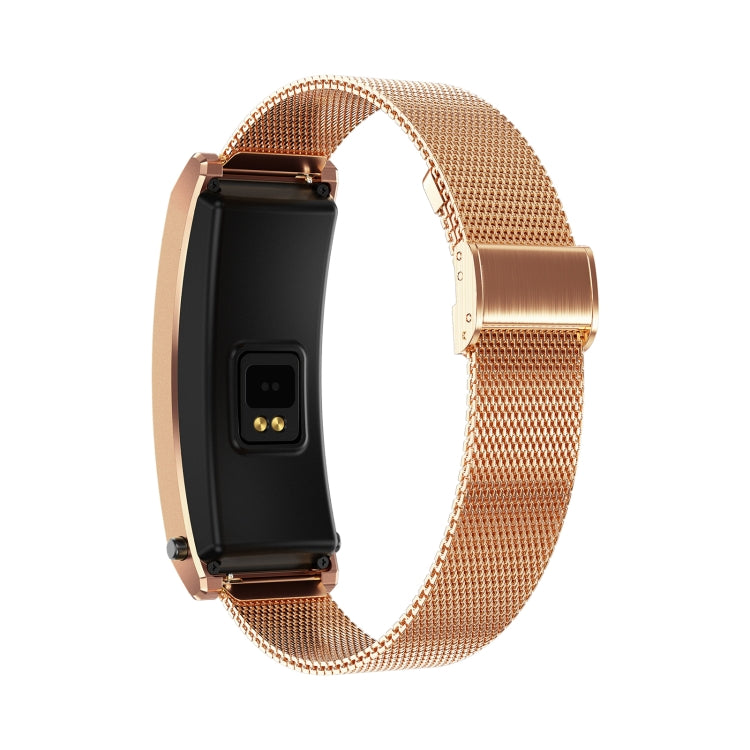 K13S 1.14 inch TFT Screen Milanese Metal Strap Smart Call Bracelet Supports Sleep Management / Blood Oxygen Monitoring(Rose Gold) by buy2fix