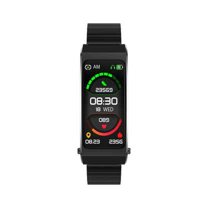 K13S 1.14 inch TFT Screen Slub Steel Strap Smart Calling Bracelet Supports Sleep Management/Blood Oxygen Monitoring(Black) by buy2fix