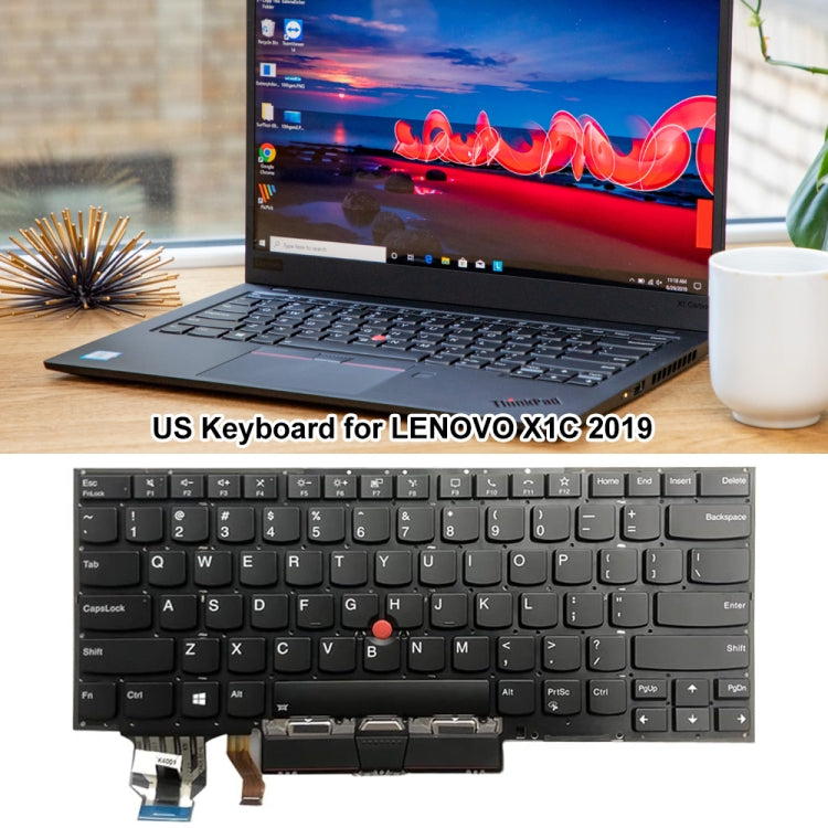 For Lenovo X1C 2019 US Version Backlight Laptop Keyboard - Lenovo Spare Parts by buy2fix | Online Shopping UK | buy2fix