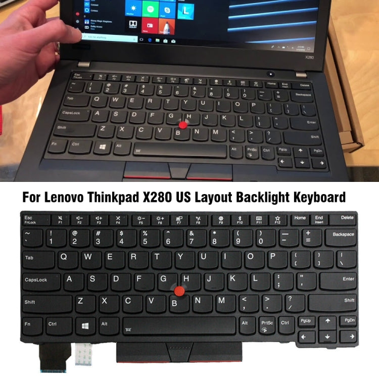 For Lenovo Thinkpad X280 20KF / Yoga 20R5 US Version Backlight Laptop Keyboard - Lenovo Spare Parts by buy2fix | Online Shopping UK | buy2fix