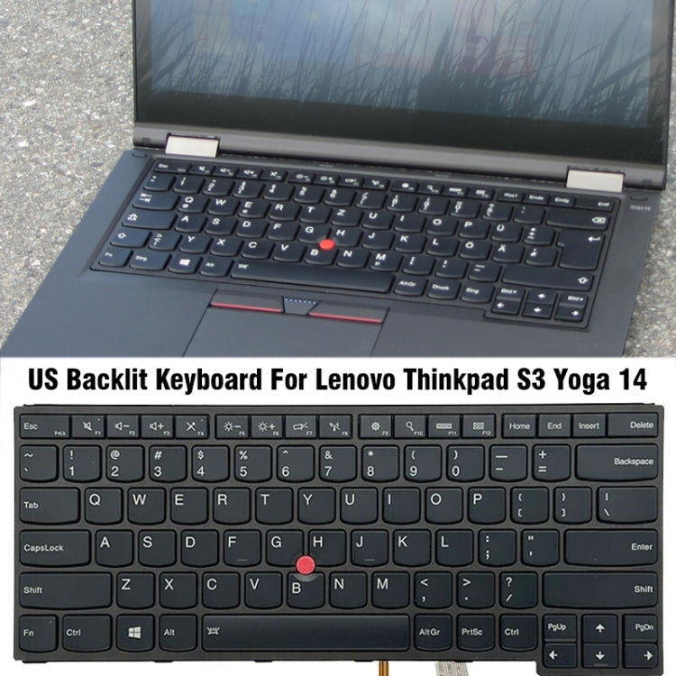 For Lenovo Thinkpad S3 Yoga 14 US Version Backlight Laptop Keyboard - Lenovo Spare Parts by buy2fix | Online Shopping UK | buy2fix