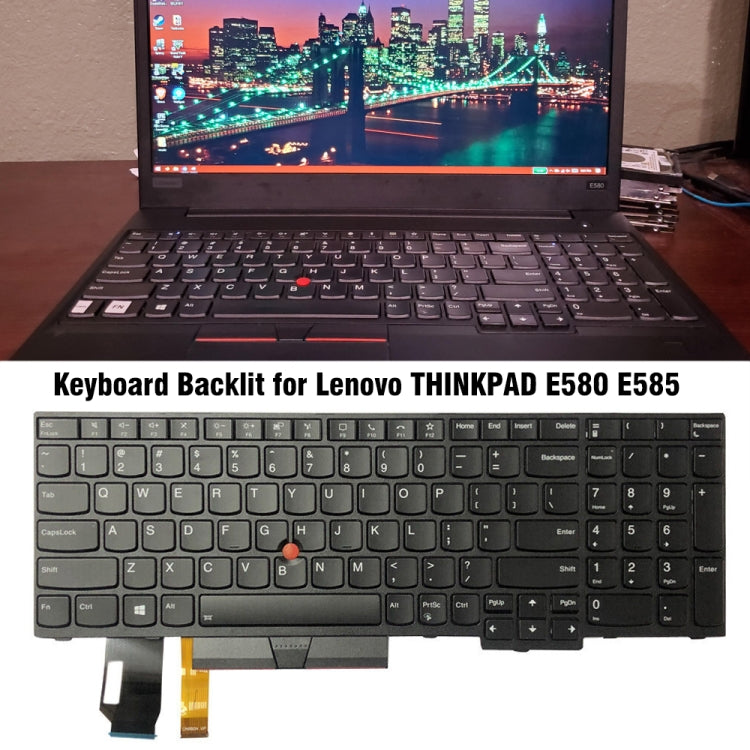 For Lenovo Thinkpad E580 E585 L580 E590 US Version Backlight Laptop Keyboard by buy2fix