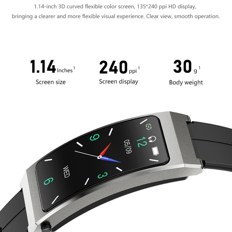 K13S 1.14 inch TFT Screen Leather Strap Smart Calling Bracelet Supports Sleep Management/Blood Oxygen Monitoring(Rose Gold) by buy2fix