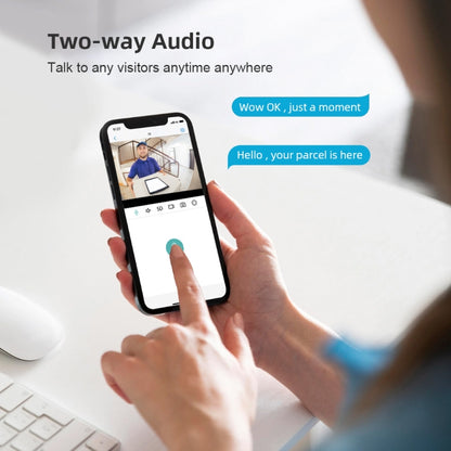 A8-C2 2MP Smart WiFi Surveillance IP Camera, Dual-light Full Color Night Vision / Two Way Audio / TF Card, Power Plug:UK Plug(White) by buy2fix