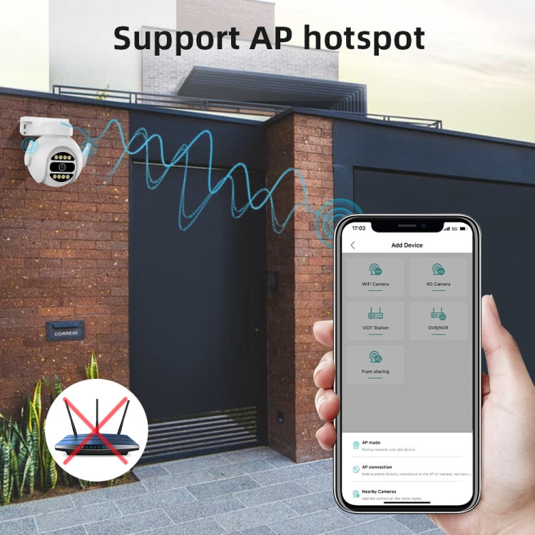 A8-C2 2MP Smart WiFi Surveillance IP Camera, Dual-light Full Color Night Vision / Two Way Audio / TF Card, Power Plug:AU Plug(White) by buy2fix