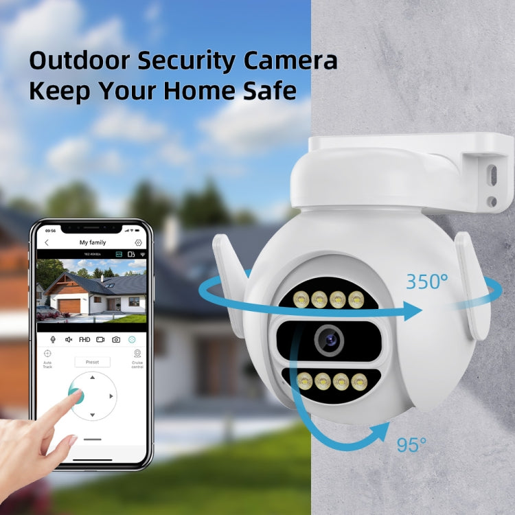 A8-C2 2MP Smart WiFi Surveillance IP Camera, Dual-light Full Color Night Vision / Two Way Audio / TF Card, Power Plug:UK Plug(White) by buy2fix