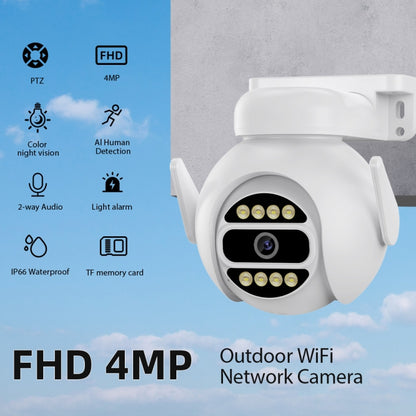 A8-C2 2MP Smart WiFi Surveillance IP Camera, Dual-light Full Color Night Vision / Two Way Audio / TF Card, Power Plug:AU Plug(White) by buy2fix