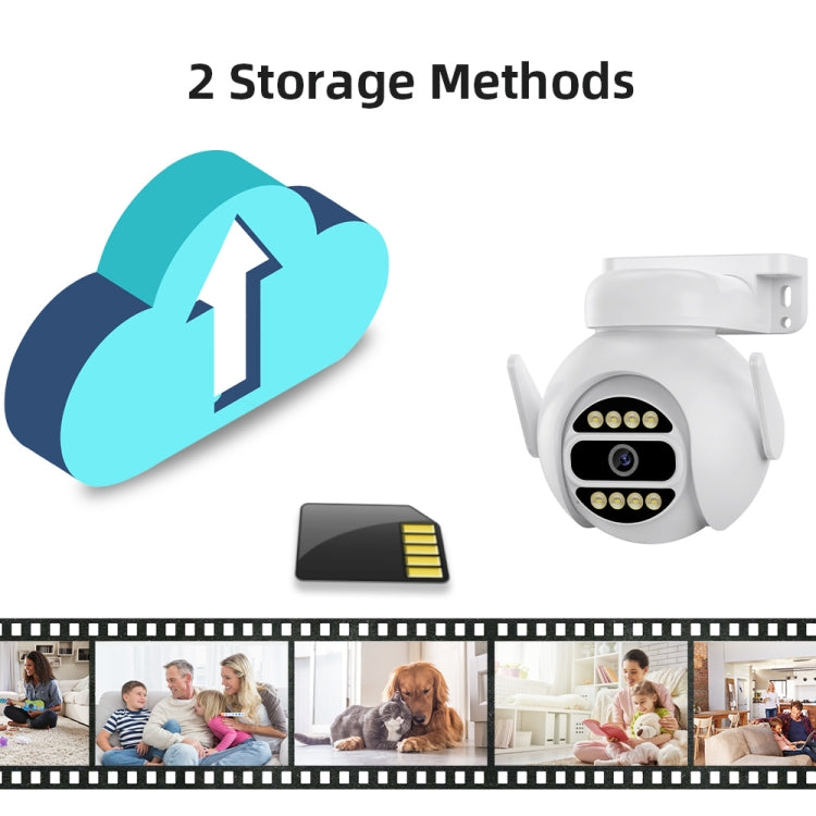 A8-C2 2MP Smart WiFi Surveillance IP Camera, Dual-light Full Color Night Vision / Two Way Audio / TF Card, Power Plug:EU Plug(White) by buy2fix