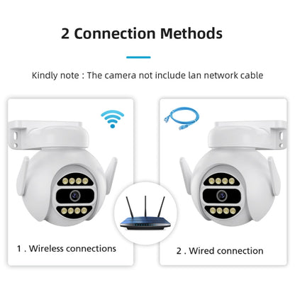 A8-C2 2MP Smart WiFi Surveillance IP Camera, Dual-light Full Color Night Vision / Two Way Audio / TF Card, Power Plug:UK Plug(White) by buy2fix
