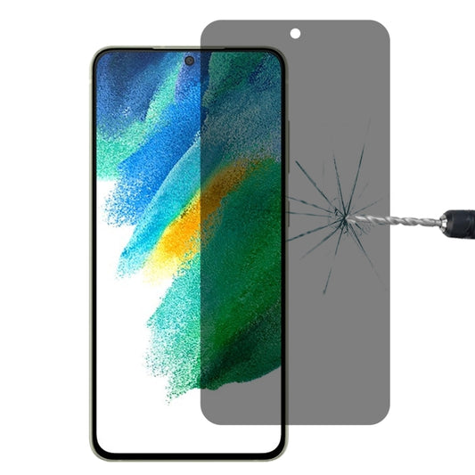 For Samsung Galaxy S21 FE 5G Flat Surface Privacy Tempered Glass Film - Galaxy Tempered Glass by buy2fix | Online Shopping UK | buy2fix