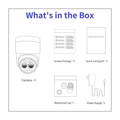 ESCAM G03 2x4MP Dual Lens Zoom 8X Dual Light Source WiFi Camera Support Two-way Voice & Motion Detection(US Plug) by ESCAM