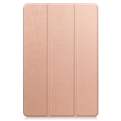 For Huawei MatePad 11.5 2023 Custer Texture 3-Fold Holder Leather Tablet Case(Rose Gold) - Huawei by buy2fix | Online Shopping UK | buy2fix