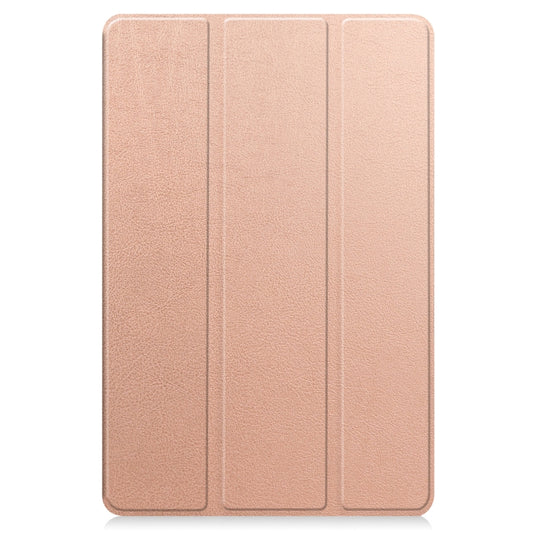 For Huawei MatePad 11.5 2023 Custer Texture 3-Fold Holder Leather Tablet Case(Rose Gold) - Huawei by buy2fix | Online Shopping UK | buy2fix