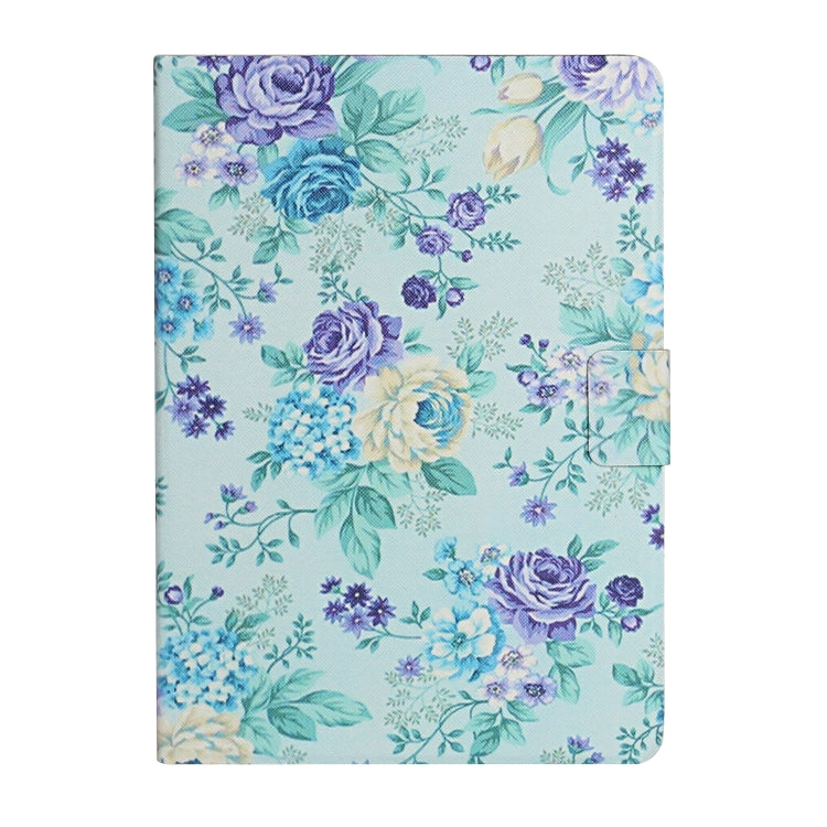 For Amazon Kindle Fire Max 11 Colored Drawing Flower Smart Leather Tablet Case(Purple Flower) - Amazon by buy2fix | Online Shopping UK | buy2fix
