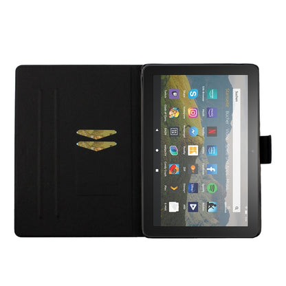 For Amazon Kindle Fire Max 11 Colored Drawing Flower Smart Leather Tablet Case(Purple Flower) - Amazon by buy2fix | Online Shopping UK | buy2fix