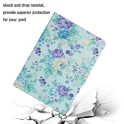 For Amazon Kindle Fire Max 11 Colored Drawing Flower Smart Leather Tablet Case(Purple Flower) - Amazon by buy2fix | Online Shopping UK | buy2fix