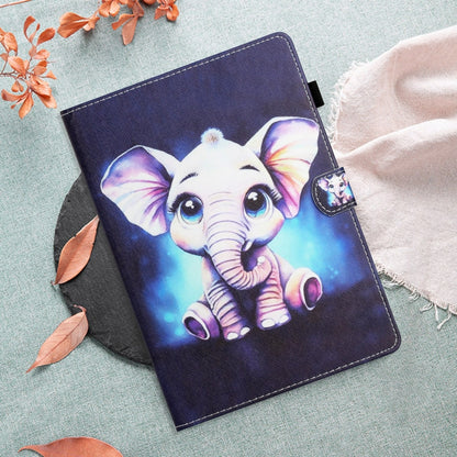 For Amazon Kindle Fire Max 11 Coloured Drawing Stitching Smart Leather Tablet Case(Elephant) by buy2fix