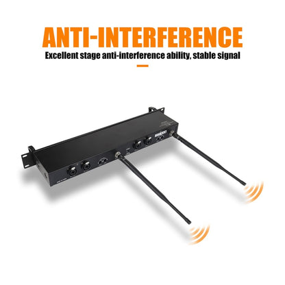 XTUGA RW2080 UHF Wireless Stage Singer In-Ear Monitor System 6 BodyPacks(AU Plug) - Microphone by XTUGA | Online Shopping UK | buy2fix
