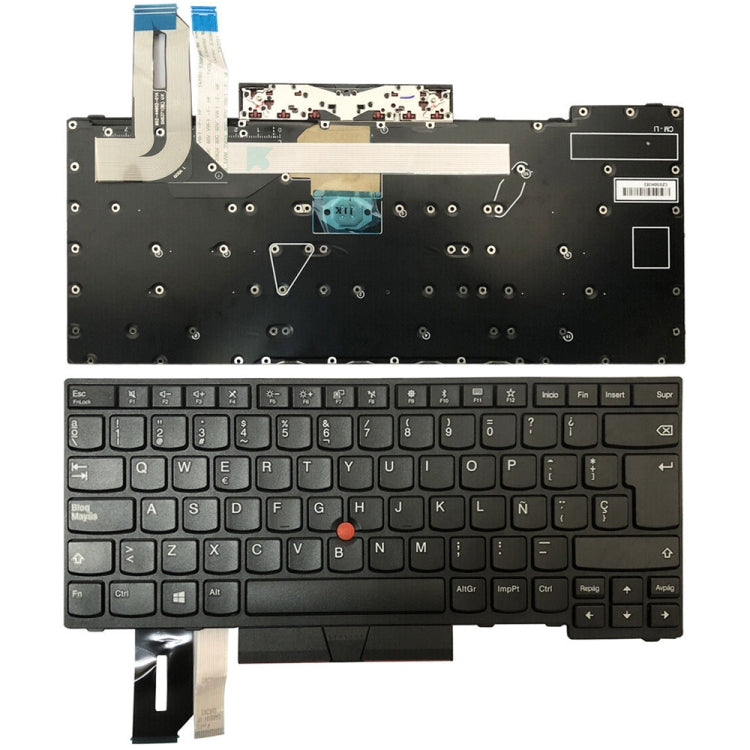 For Lenovo ThinkPad E480 / E495 / L480 Spanish Version Backlight Laptop Keyboard - Lenovo Spare Parts by buy2fix | Online Shopping UK | buy2fix