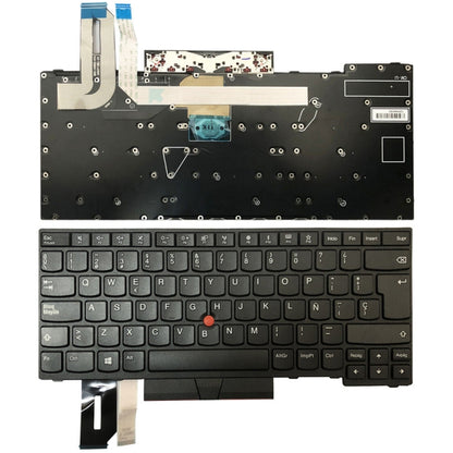 For Lenovo ThinkPad E480 / E495 / L480 Spanish Version Backlight Laptop Keyboard - Lenovo Spare Parts by buy2fix | Online Shopping UK | buy2fix