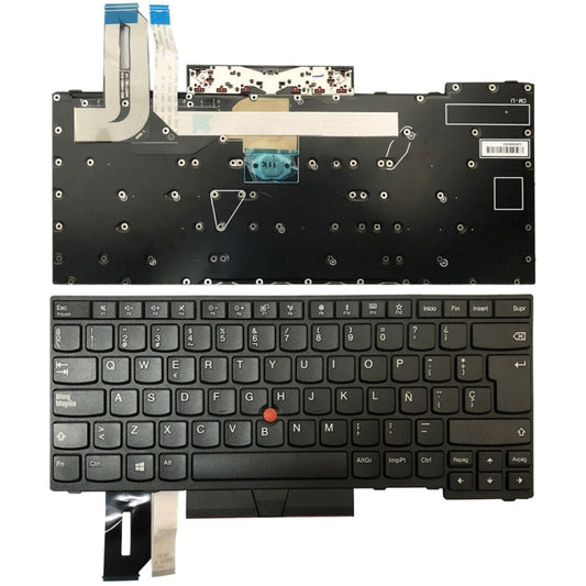 For Lenovo ThinkPad E480 / E495 / L480 Spanish Version Backlight Laptop Keyboard - Lenovo Spare Parts by buy2fix | Online Shopping UK | buy2fix