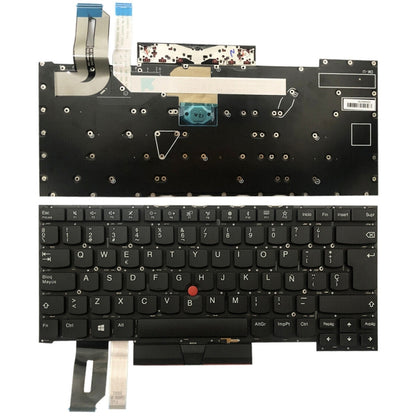 For Lenovo ThinkPad T490s / T495s Spanish Version Backlight Laptop Keyboard - Lenovo Spare Parts by buy2fix | Online Shopping UK | buy2fix
