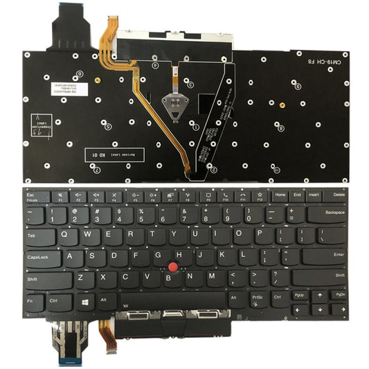 For Lenovo ThinkPad X1 Yoga 4th Gen 20QF US Version Backlight Laptop Keyboard with Touchpad Button(Dark Grey) - Lenovo Spare Parts by buy2fix | Online Shopping UK | buy2fix